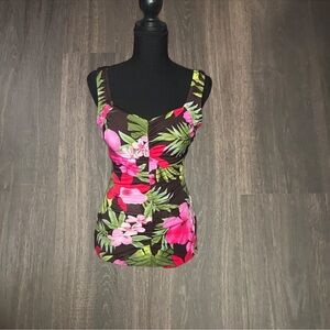 Maxine Tropical Floral One-Piece Swimsuit – Tummy Control